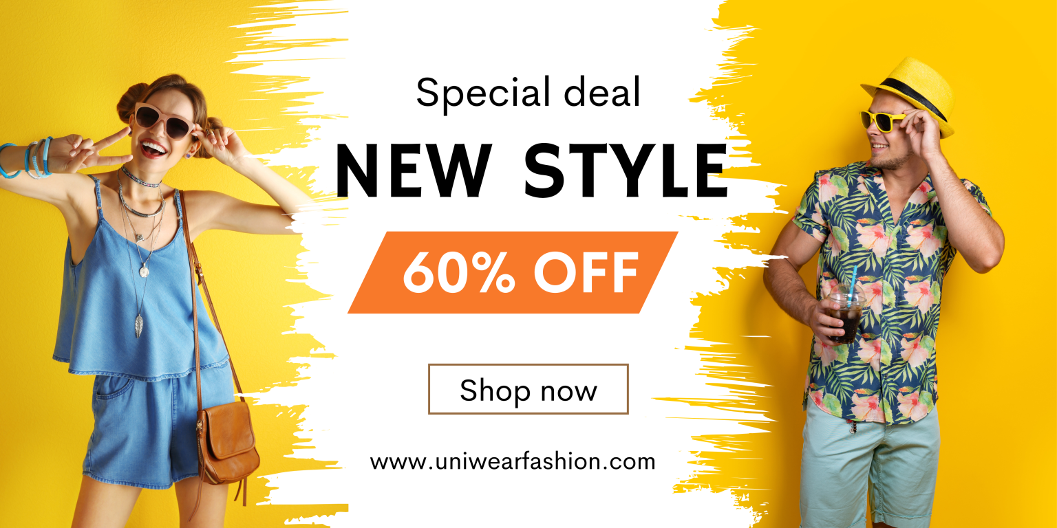 Yellow White Modern Special Discount Banner